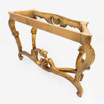 Spegel med konsolbord, barockstil, sent 1900-tal.