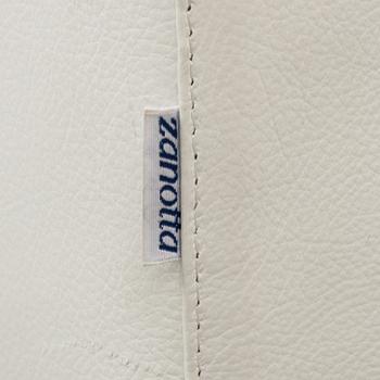 EMAF PROGETTI, an 'Alfa' leather covered sofa from Zanotta, Italy.