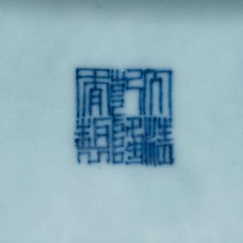 A 'clair du lune glazed' enamelled vase, Republic (1912-49) with Qianlong sealmark.
