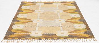 Ingegerd Silow, a flat weave carpet, 'Dellen',  approx. 290 x 190 cm, signed IS.