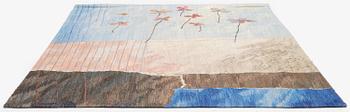 Susanne Henriques, a tapestry triptych, 'Strukturerad natur' c. 223 x 176 (one 165) cm, signed AB MMF SH.