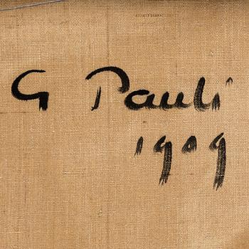 GEORG PAULI, oil on canvas, signed nad dated 1909 verso.