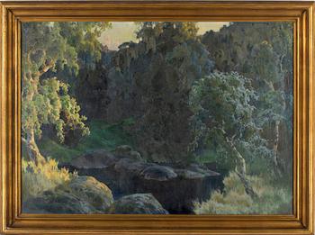 OKÄND KONSTNÄR, olja på duk. Signerad S Baskakow och daterad 1920.