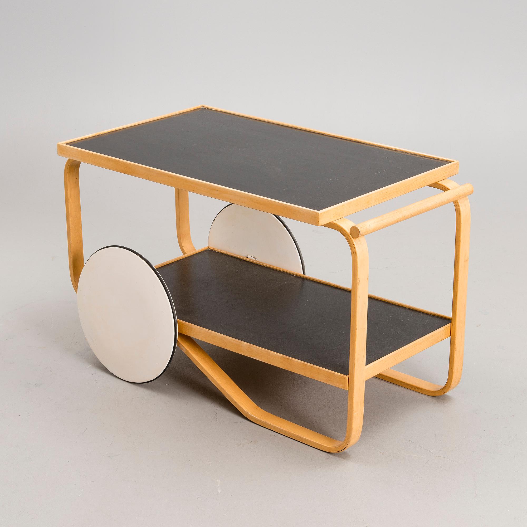 ALVAR AALTO, serveringsvagn modell 90, Artek 1900-talets mitt.