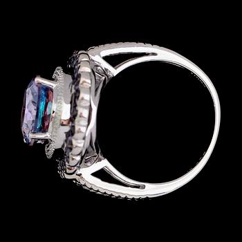 RING, sterlingsilver, tanzanit. Vikt ca 7 g.