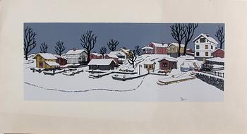 PARTI GRAFIK, 8 delar. Bla Stig Claesson.