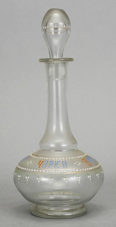 KARAFF MED GLAS, 5 st, Ryssland, 1900-tal.
