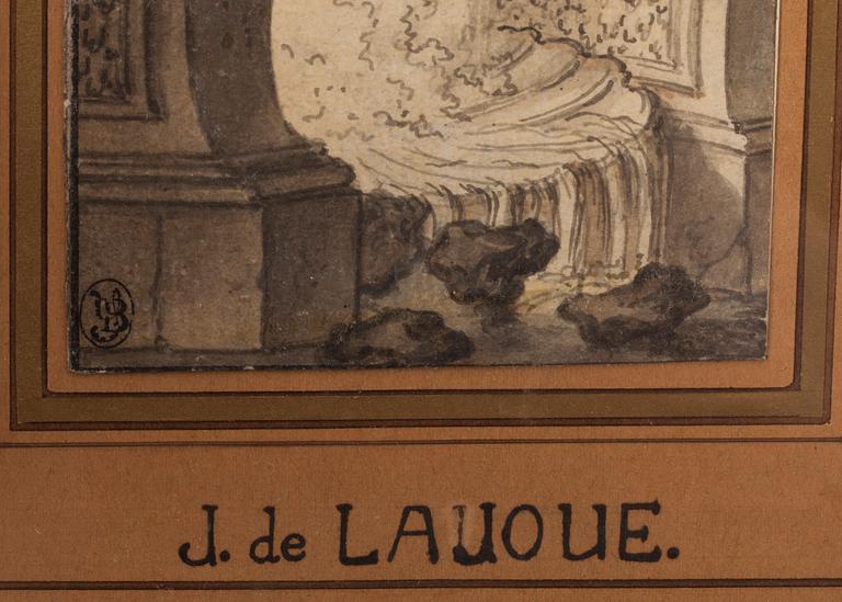 JACQUES DE LAJOUE, tillskriven. Blandteknik,  1700-tal.