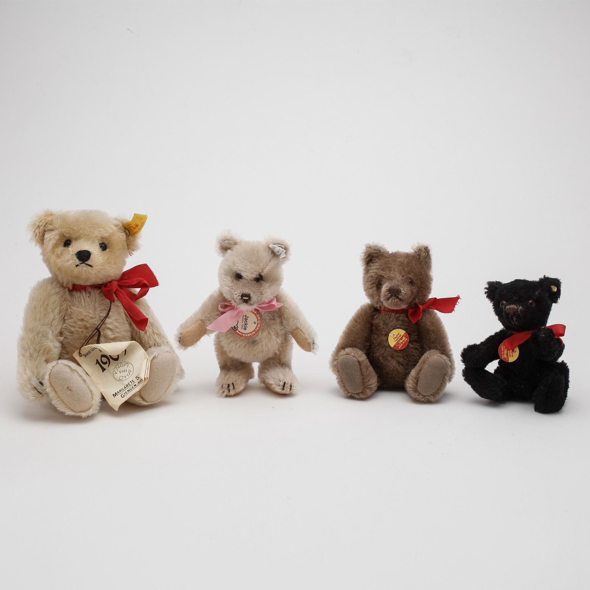 NALLAR, 4 st, Steiff, 1900-tal.