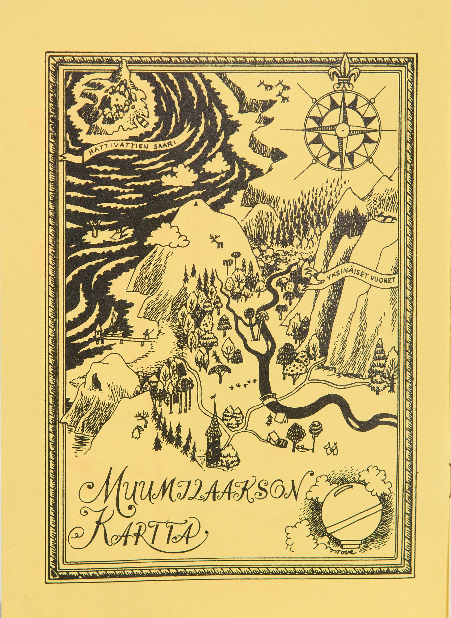 Tove Jansson, Booklet, A Tale of Moomintroll for Suomen Yhdyspankki, Helsinki 1956.