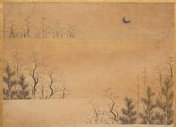 A Japanese six fold screen, Edo period (1603-1868).