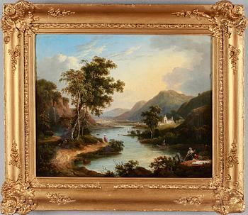 OKÄND KONSTNÄR, olja på duk, osignerad, 1800-tal.