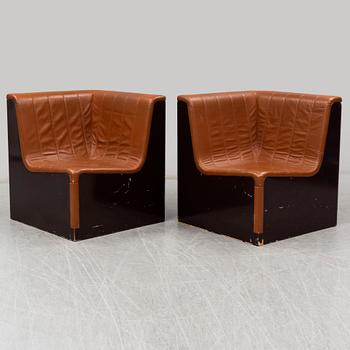 PETER CELSING, a two-part sofa from Stockholms Kulturhus, 1970's.