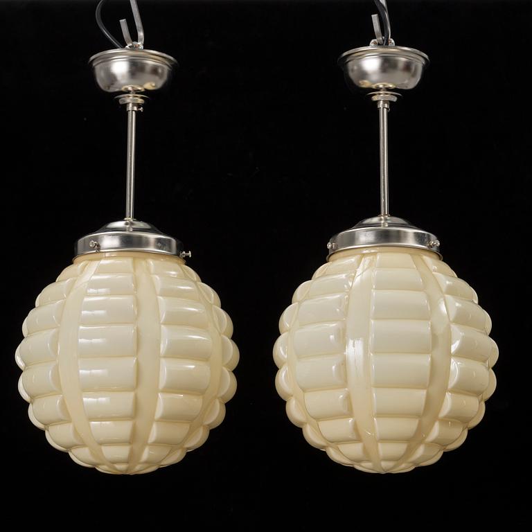 A pair of circa 2000 ceiling lights.