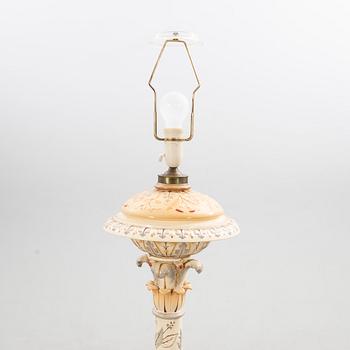 Golvlampa/Fotogenlampa Nyrenässans Rörstrand sent 1800-tal.