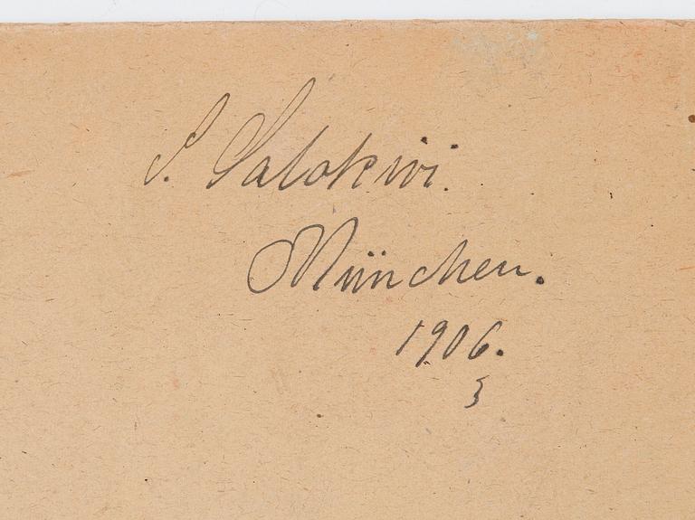 Santeri Salokivi, Konstnärsmapp innehållande sex st. Nakenstudier av Män.