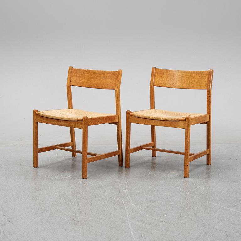 Six oak chairs by Børge Mogensen, C.M. Madsens Fabriker, Denmark.