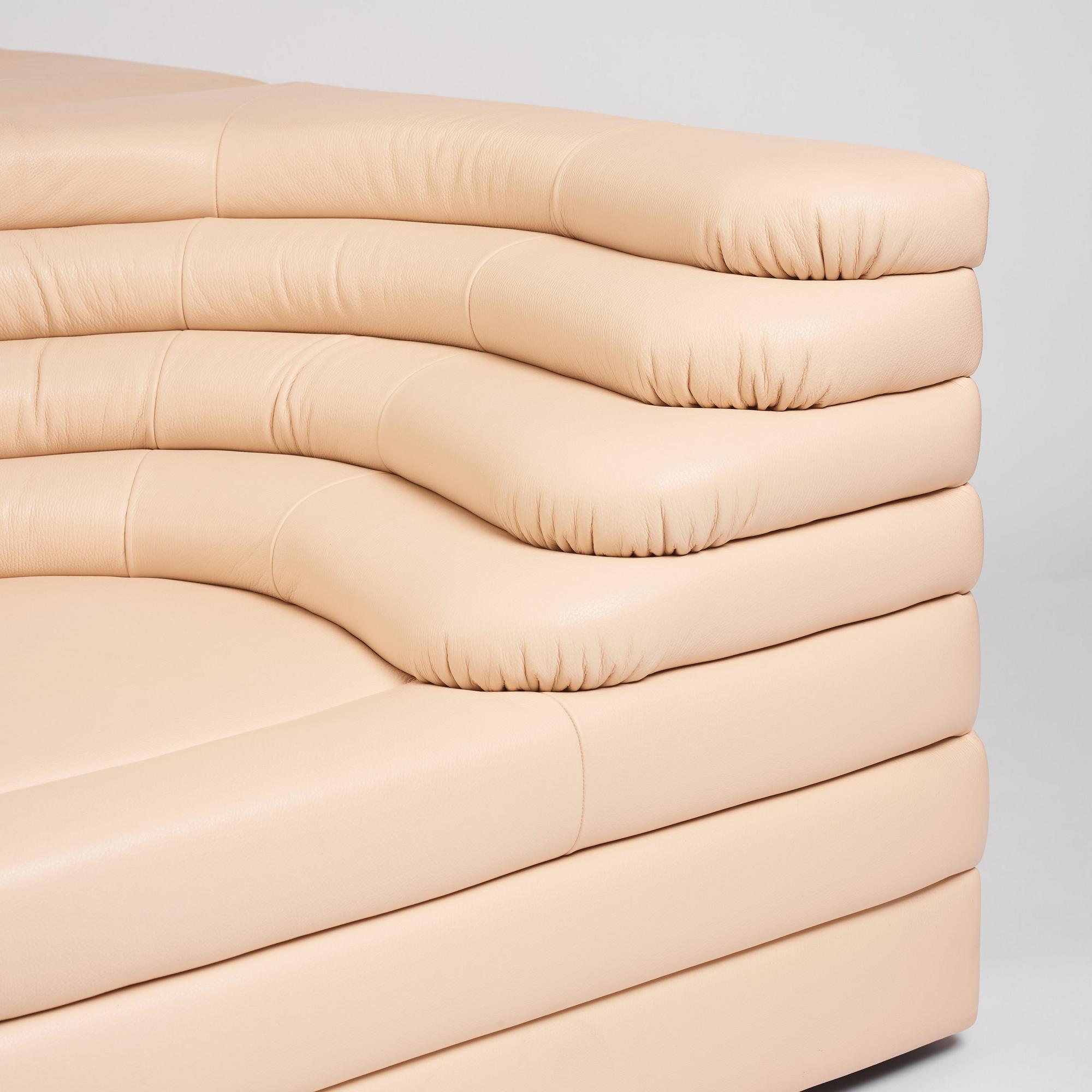 Ubald Klug, a two piece modular sofa, model "DS-1025, Terazza", De Sede, Switzerland, post 1973.