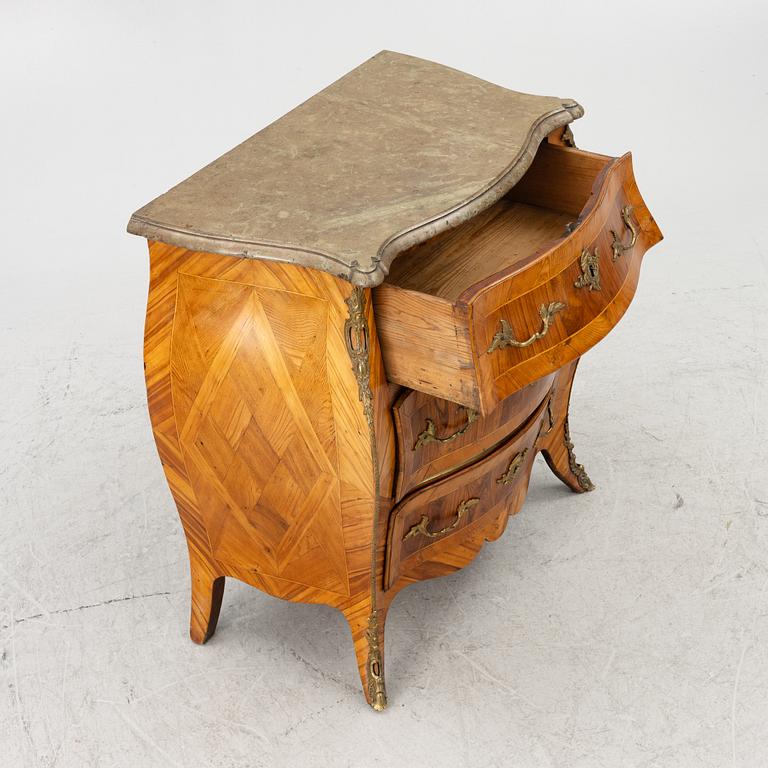 A Rococo chest of drawers, second half of the 18th Century,.