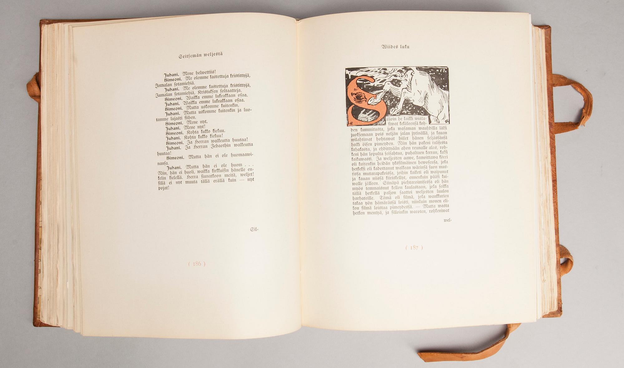 ALEKSIS KIVI, ill. Akseli Gallen-Kallela "Seitsemän Veljestä", Kustannusosakeyhtiön Kirjan Kirjapaino Helsinki 1923.
