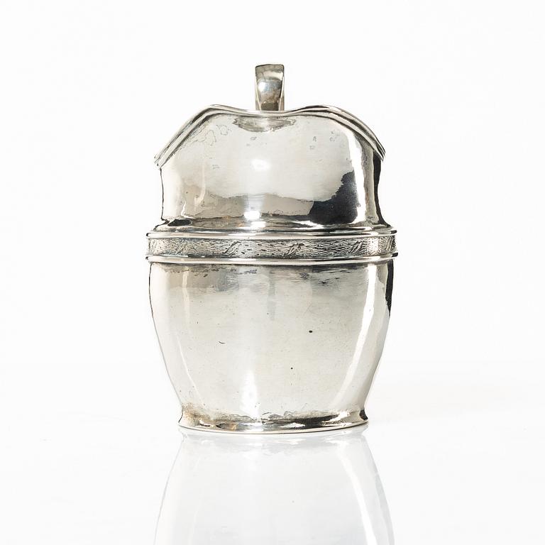 A silver empire creamer, mark of Johan Winqvist, Helsinki, circa 1820.