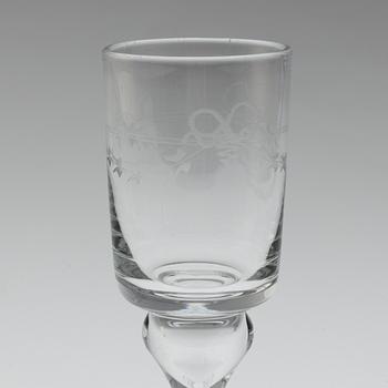 A 66 piece Swedish "Antik" glass service by Reijmyre Glasbruk, late 20th century.