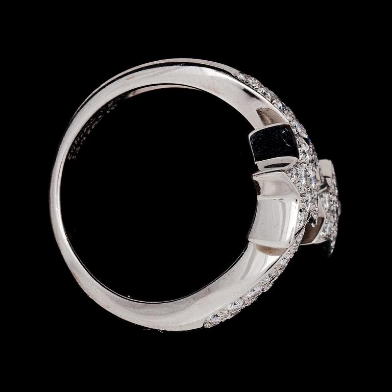 A brillliant cut Chanel 'star' ring, tot. app. 0.75 cts.
