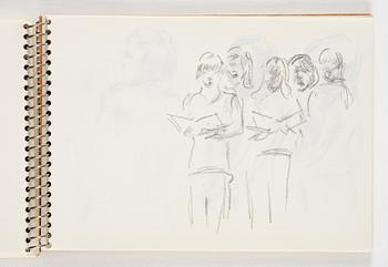 Lotte Laserstein, 4 skissböcker med blyertsteckningar.