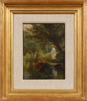 OKÄND KONSTNÄR, olja på duk, 1800-tal.