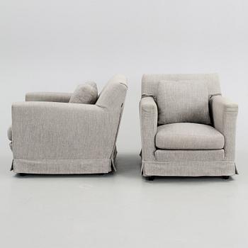 FÅTÖLJER, ett par, samt FOTPALL, Moroso, 2000-tal.