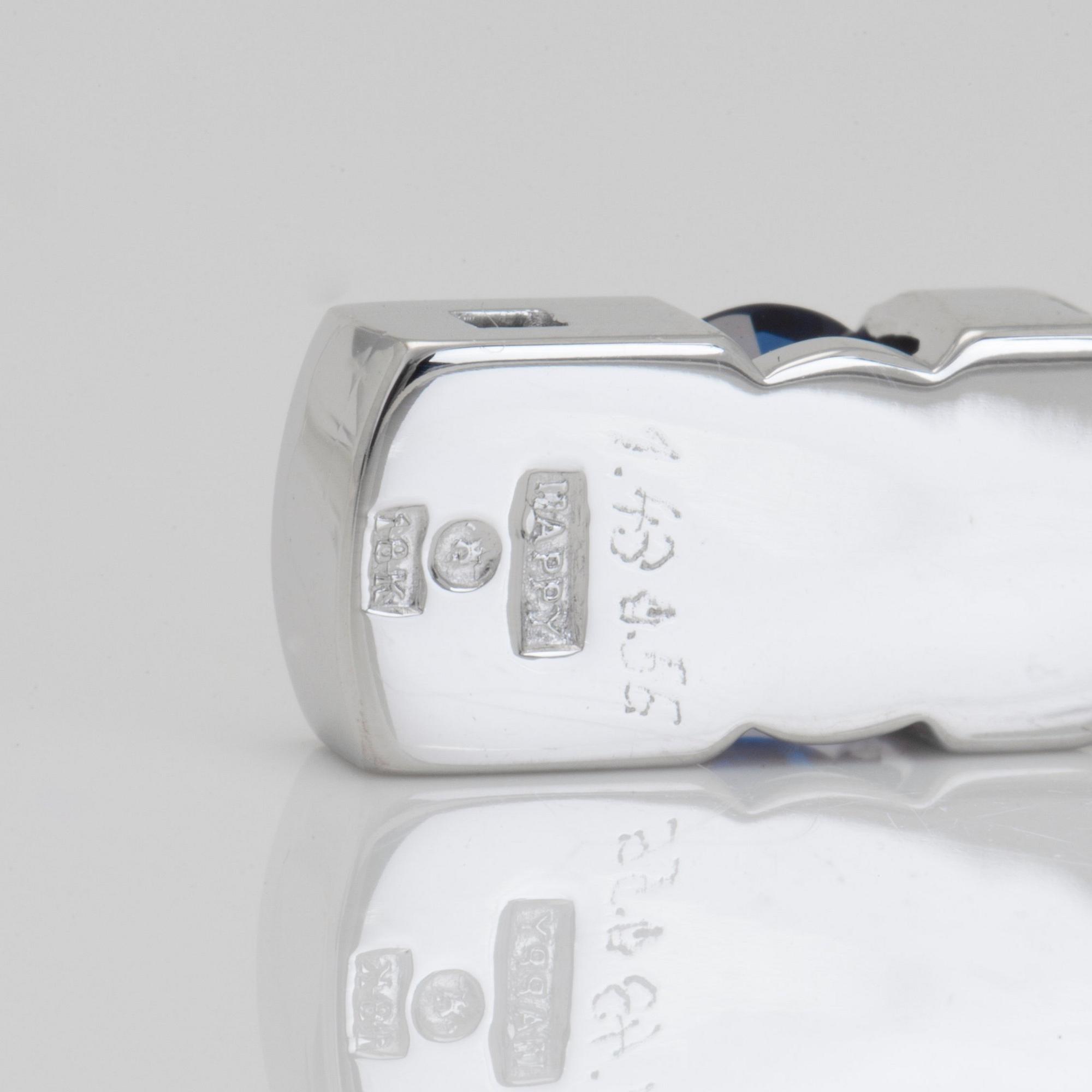 COLLIER med safir 1.43ct samt diamanter totalt 0.55ct.