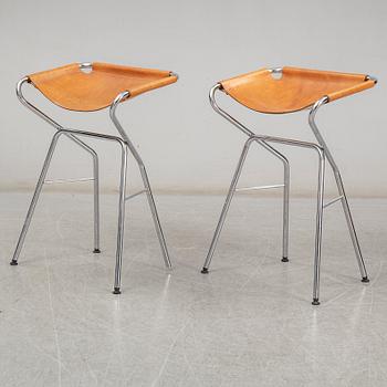 ANNA VON SCHEWEN & BJÖRN DAHLSTRÖM, six steel bar stools from Lammhults. Model designed in 2004.