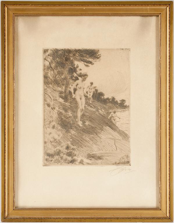 ANDERS ZORN, etsning, sign i blyerts, sign o dat i plåt 1912.