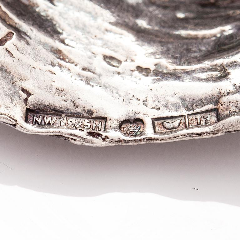HELKY JUVONEN, A sterling silver brooch. Westerback, Helsinki 1972.