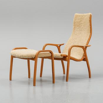 Yngve Ekström, a 'Lamino' easy chair with stool for Swedese.