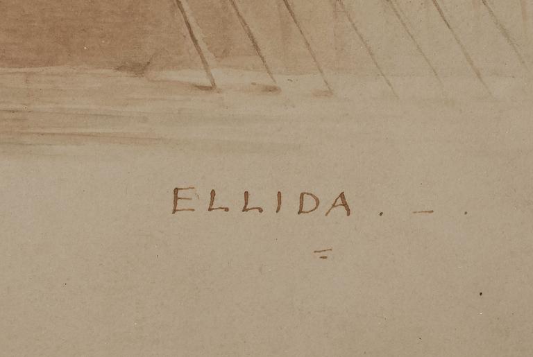 EGRON LUNDGREN, tuschlavering, signerad o daterad 1836.