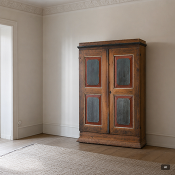 A Swedish painted cabinet, 19th Century.