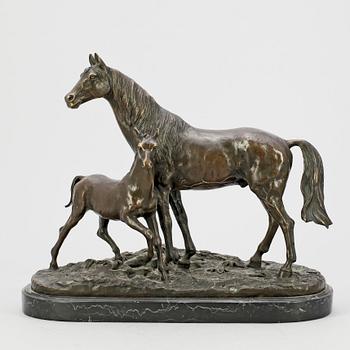 PIERRE JULES MÈNE, efter, signerad P.J. Mene, med gjutarstämpel J.B Deposee. Bronze Garant, Paris.