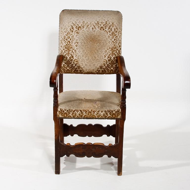 KARMSTOL, barockstil, Sydeuropa, 1800-tal.
