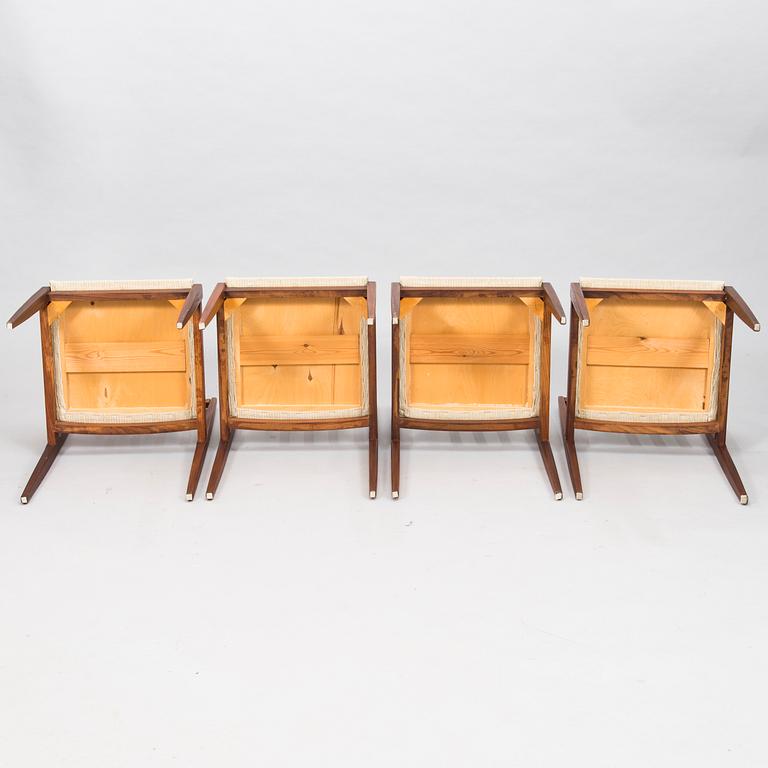 Four chairs from 1950's in teak.