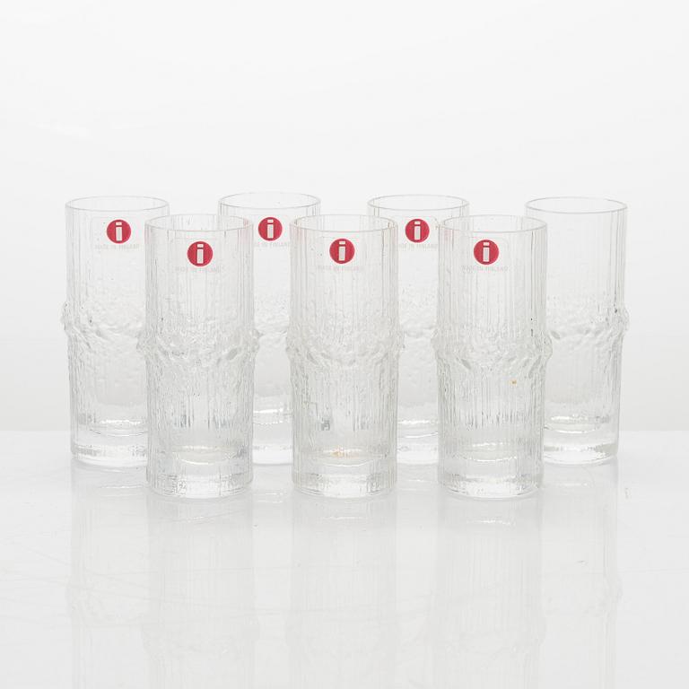 Tapio Wirkkala, snapsglas, 6 st, "Niva", Iittala. I originallåda.