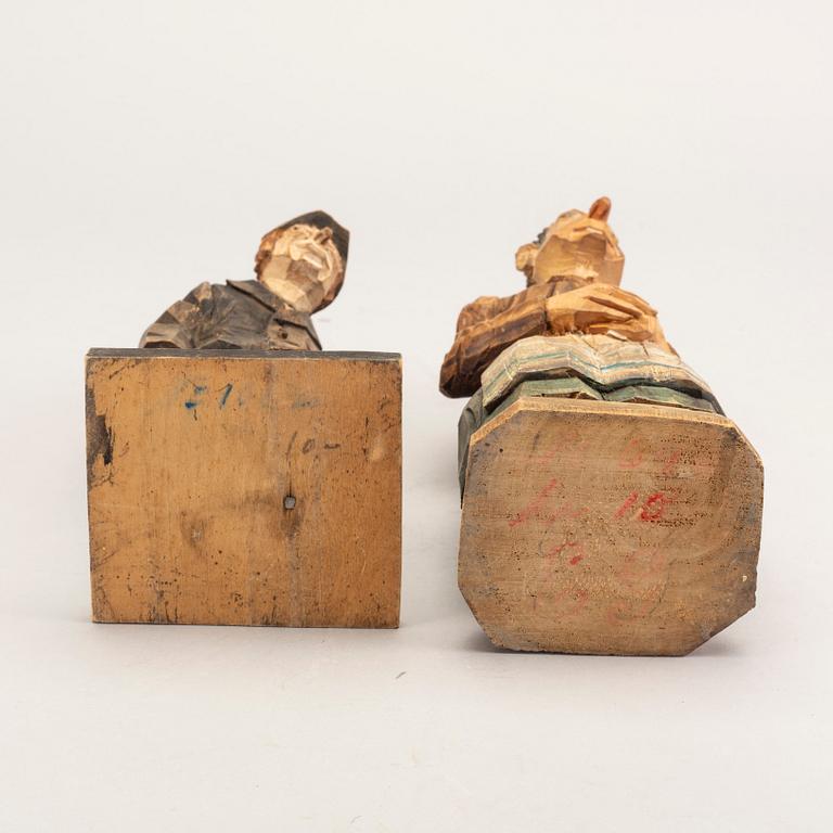 CARL OLOF TRYGG OCH CARL JOHAN TRYGG, probably, 2 sculptures.