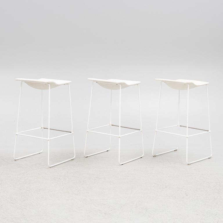 Patricia Urquiola, a set of 3 bar stools, "Last Minute", Viccarbe, 21st century.
