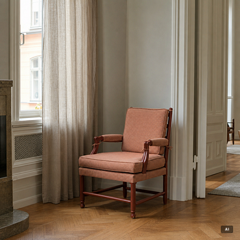 Armchairs, so-called Gripsholm armchairs, a pair, second half of the 20th century.