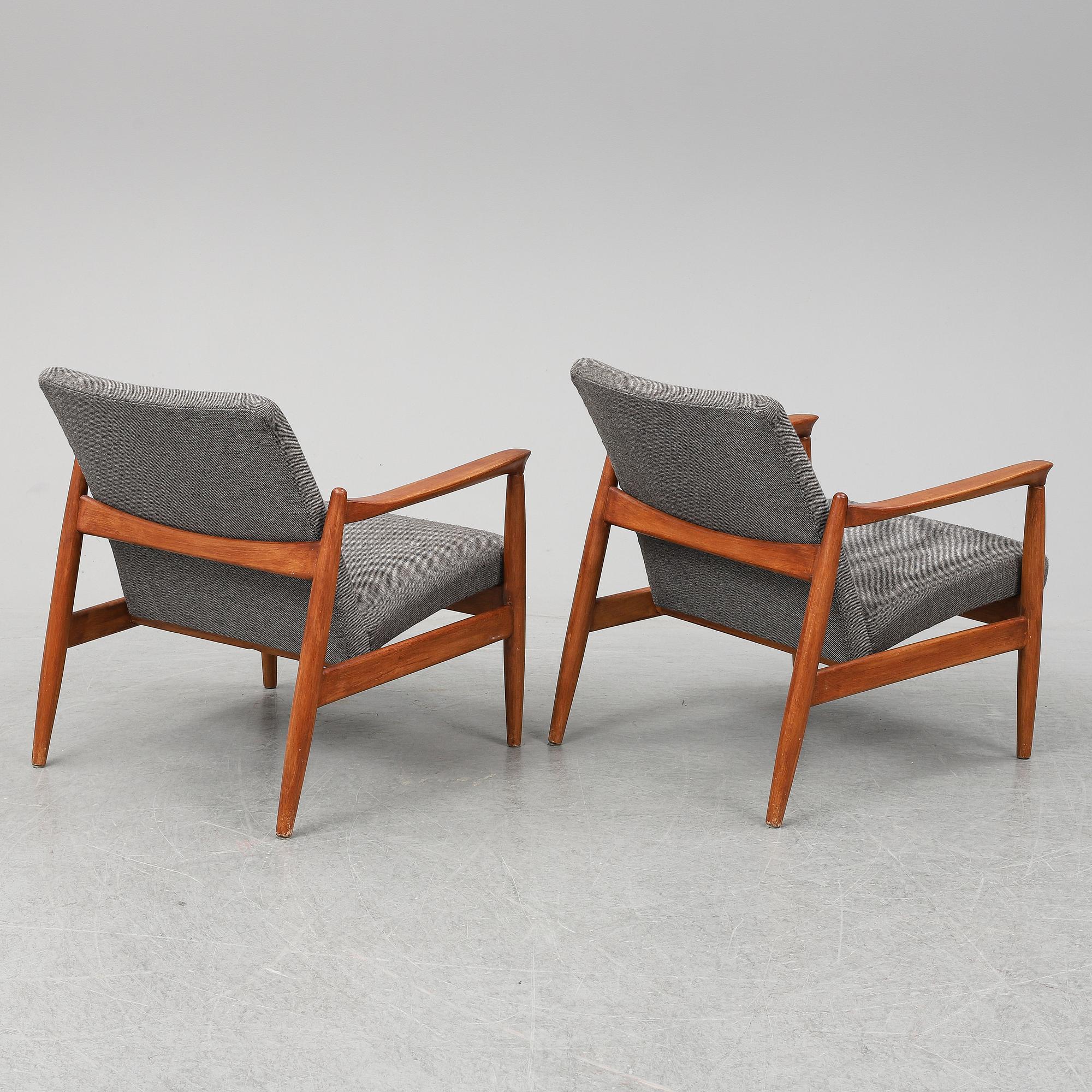 FÅTÖLJER, ett par, 1950/60-tal.