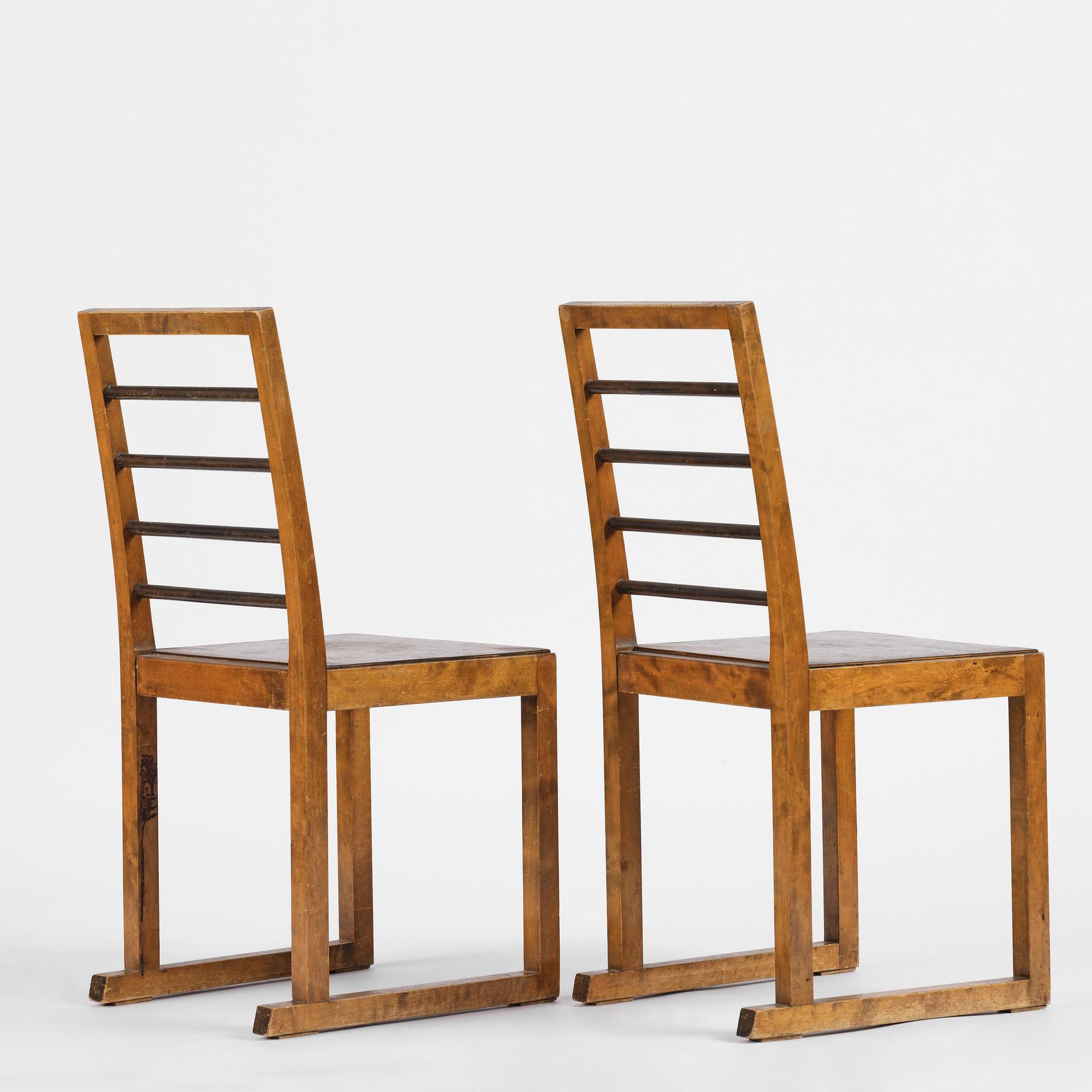 Axel Einar Hjorth, a pair of "Oh Boy" dining chairs, Nordiska Kompaniet, 1931.