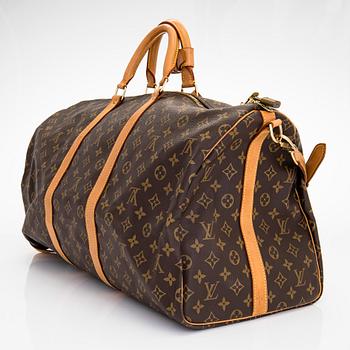 Louis Vuitton, a Monogram Canvas 'Keepall 55 Bandoulière' weekend bag.