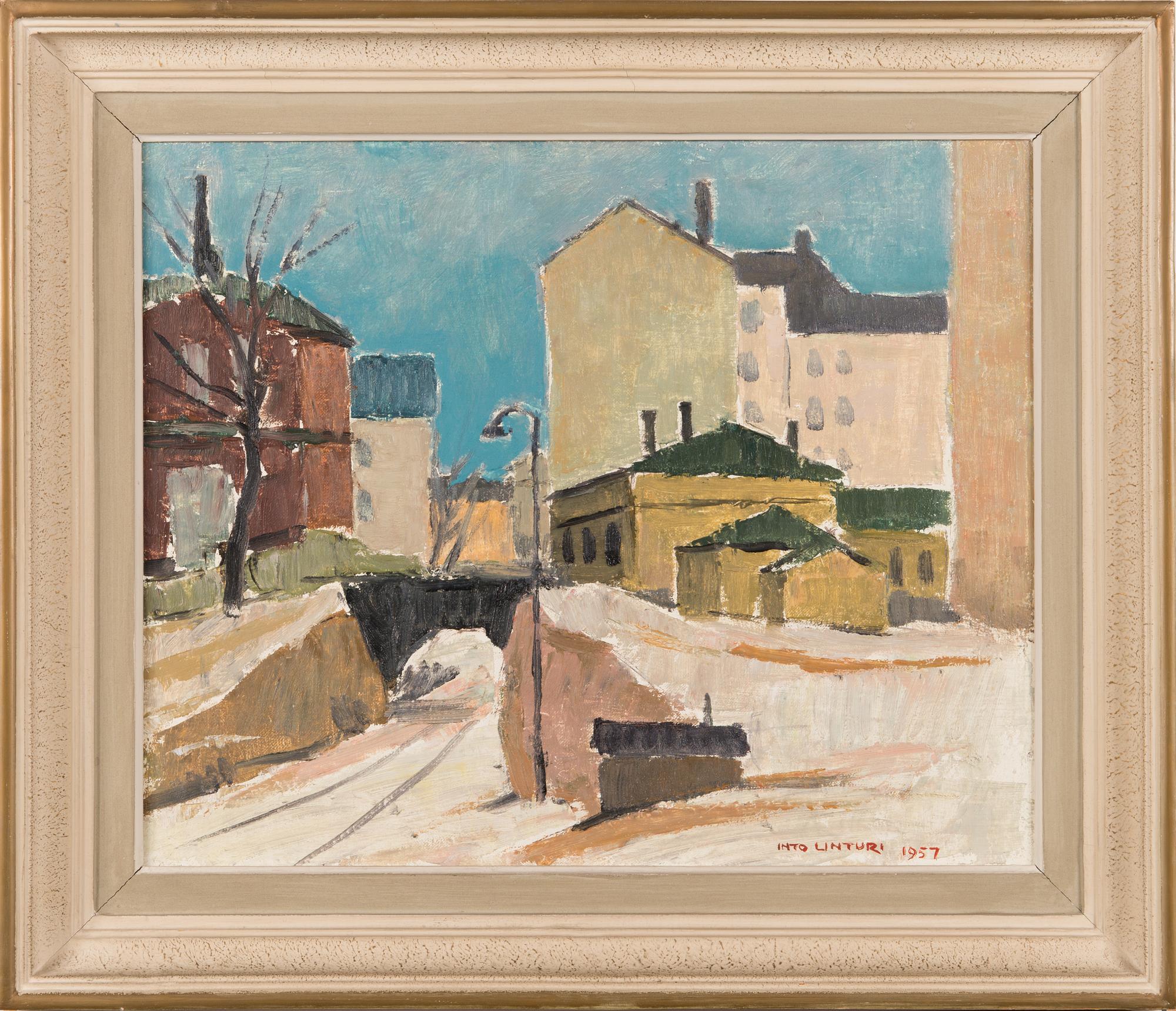 Into Linturi, oil on canvas, signed and dated 1957.