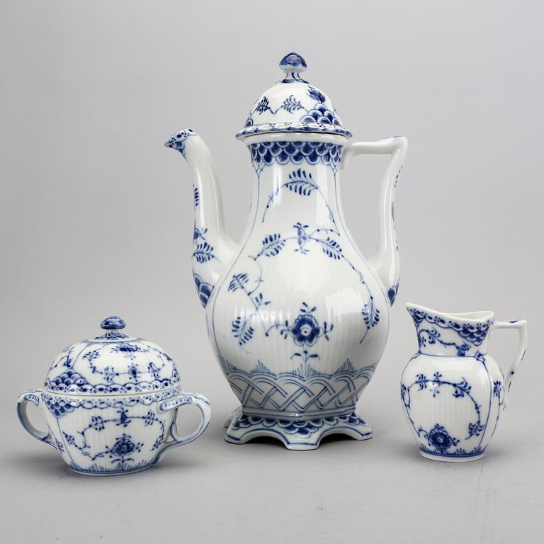 Tableware Blue fluted halvblonde Royal Copenhagen Denmark second half of the 20th century porcelain.