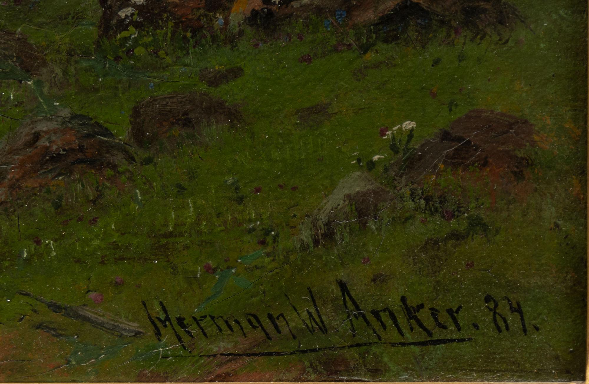 Herman Wedel-Anker, "Vid Mjöen, efter regn".